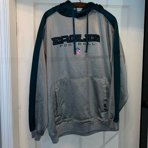 Vintage Reebok Philadelphia Eagles NFL Embroidered patch hoodie sweatshirt XL